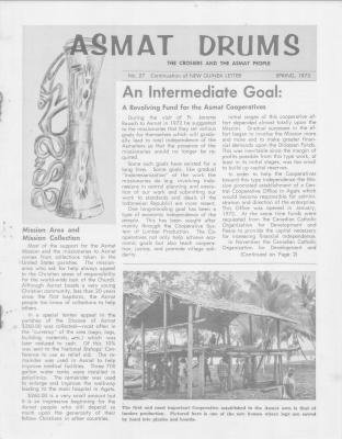 Asmat Drums, No. 27, Spring 1973